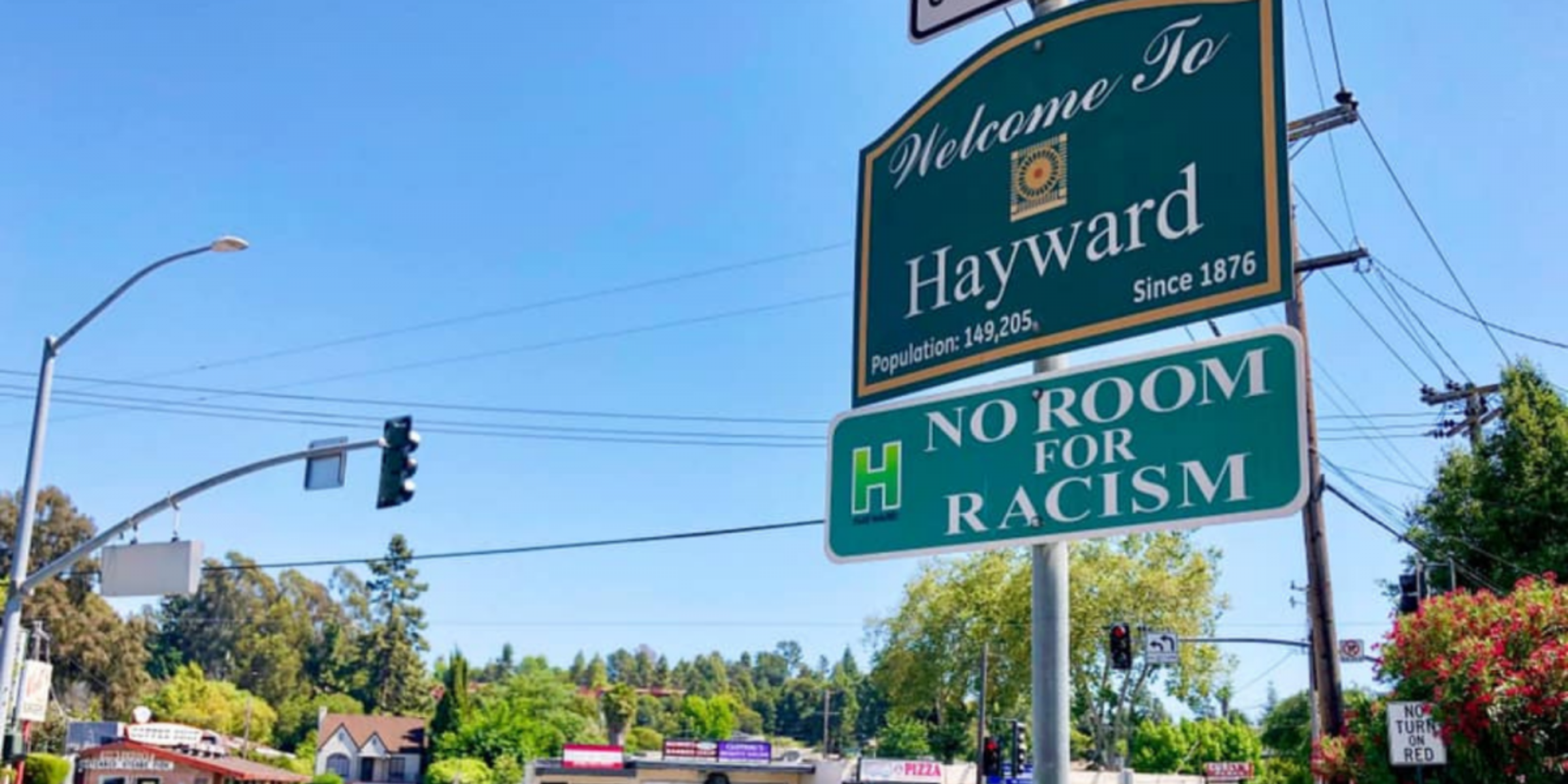 Green City of Hayward sign