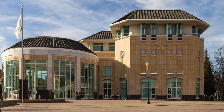 Hayward City Hall on a sunny day