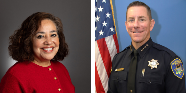 City Manager Ana Alvarez & Hayward Chief of Police Bryan Matthews