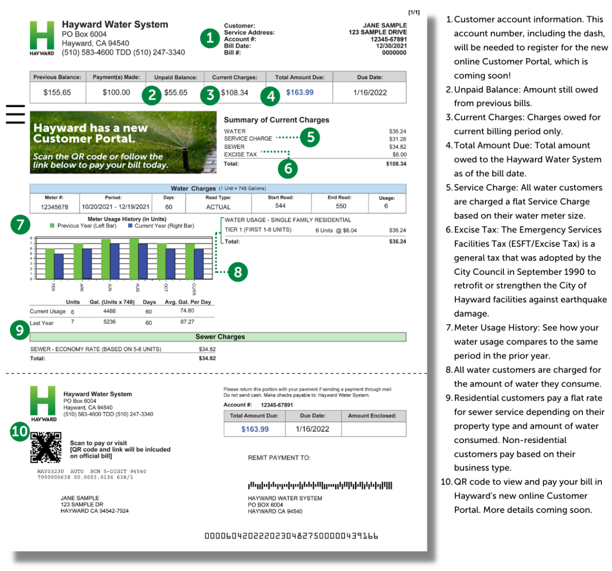 New Utility Bill City Of Hayward Official Website