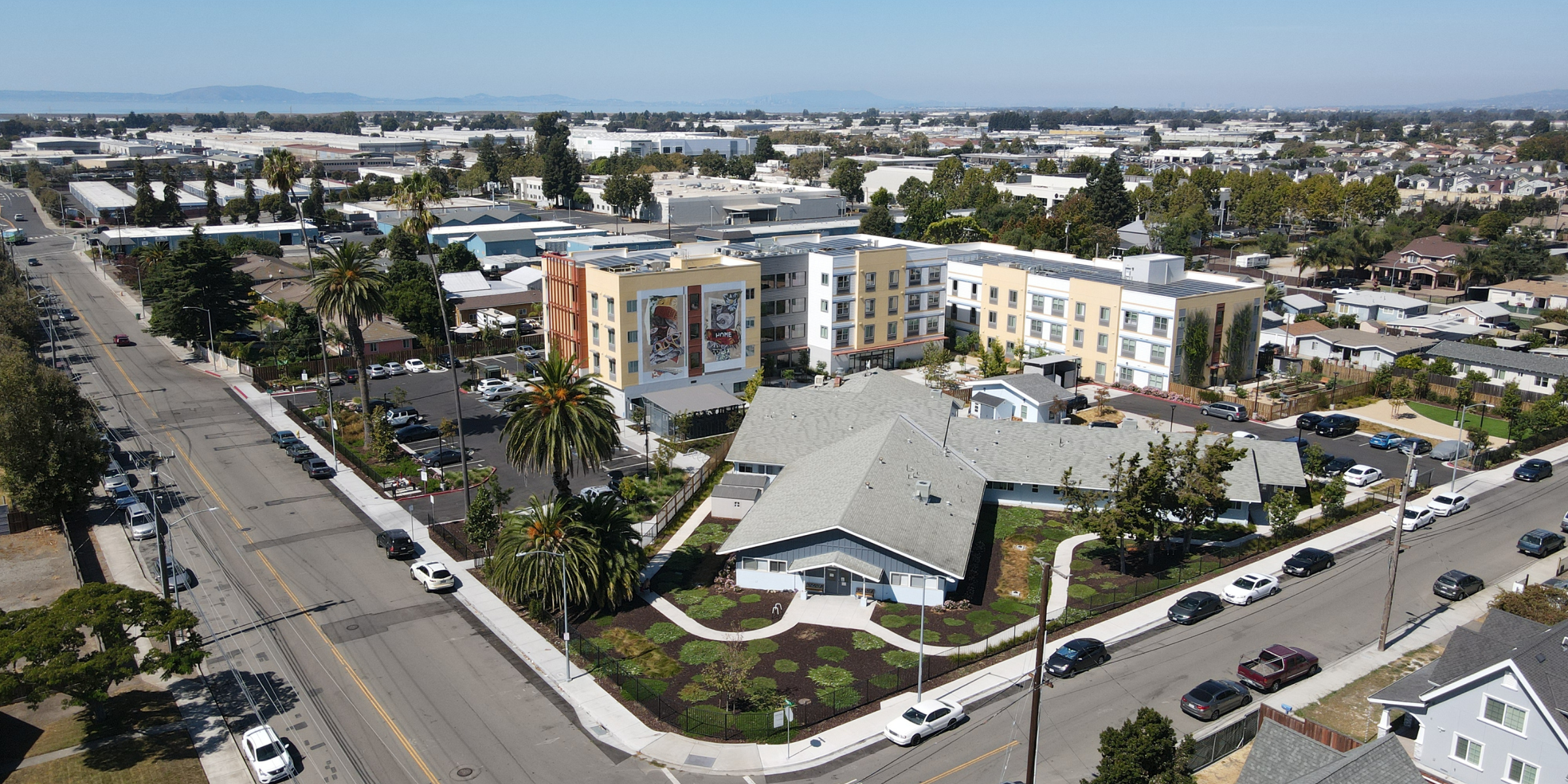 Overhead shot of the Depot Road project