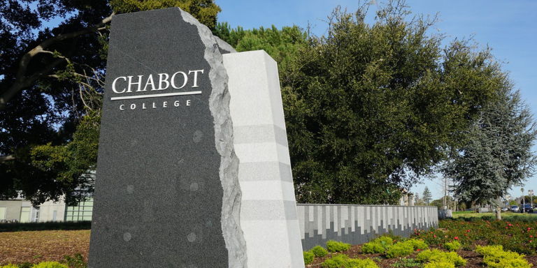Stone marker at Chabot College