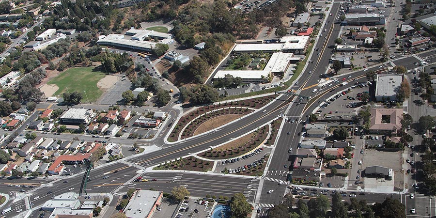 Arial view of Route 238