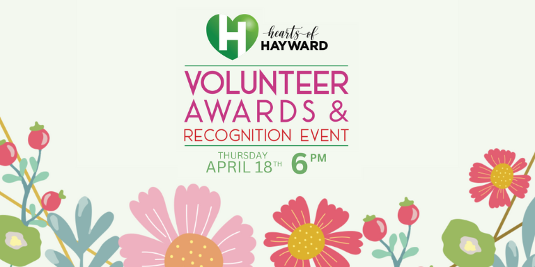 Volunteer Awards & Recognition Event Thursday, April 18 at 6 pm.