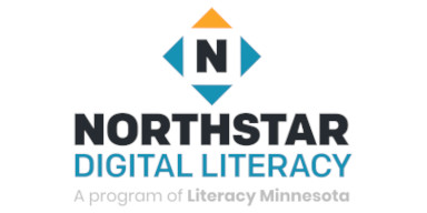 Northstar Digital Literacy Logo with subtitle "A program of Literacy Minnesota"