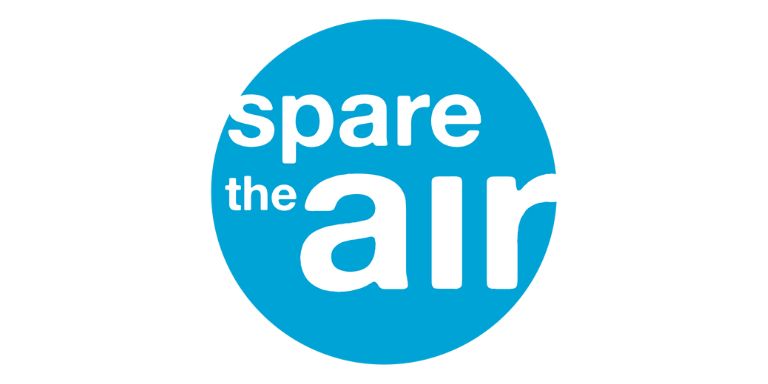 Blue circle Spare the Air logo