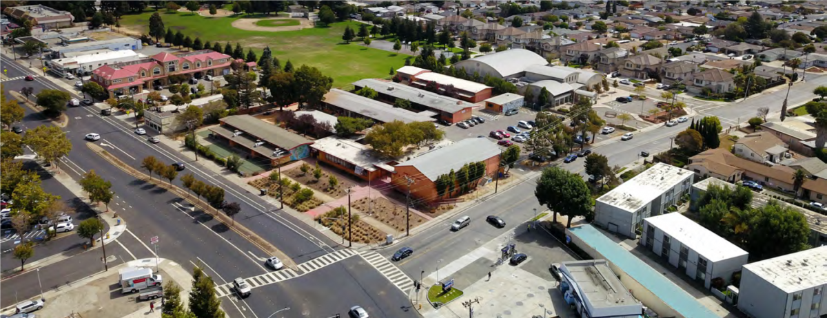 South Hayward Youth & Family Center aerial view