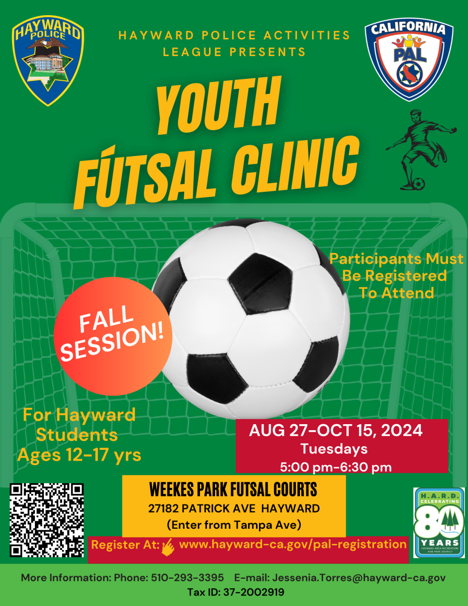 Fall 2024 PAL Youth Fútsal Clinic flyer (English)