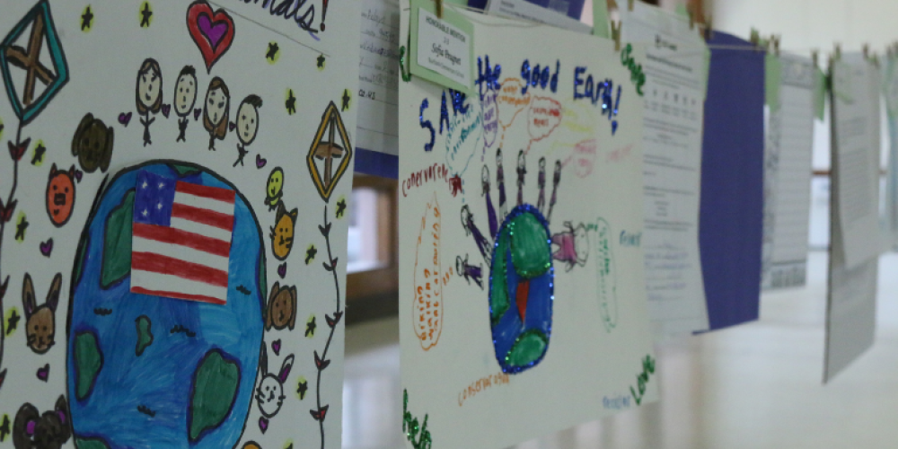 Posters and writing samples from past contest winners