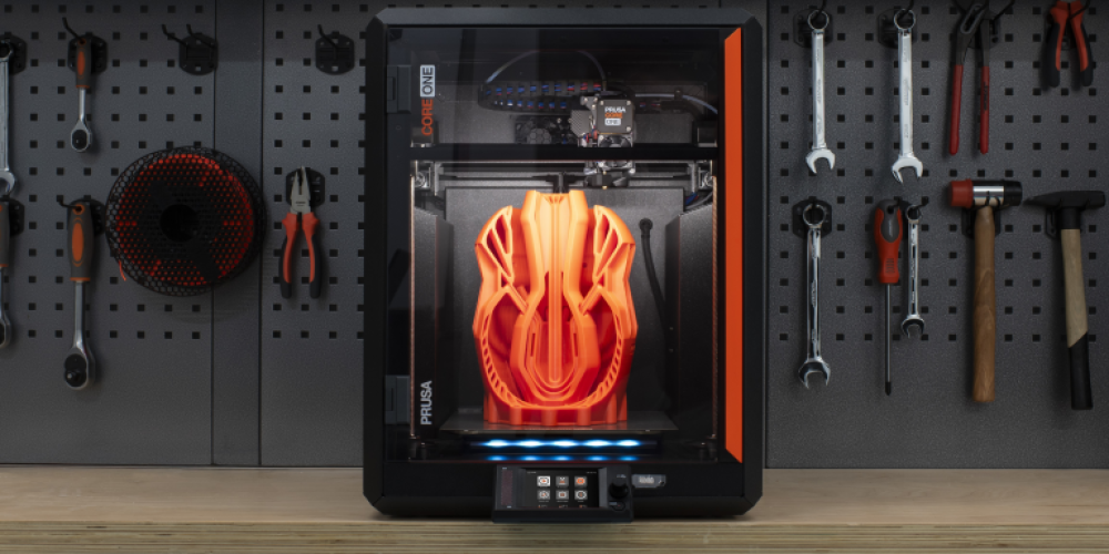 Prusa Core One printer on a table