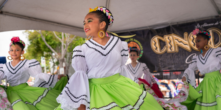 Folklórico dancers at the 2025 Cinco de Mayo Celebration in Downtown Hayward