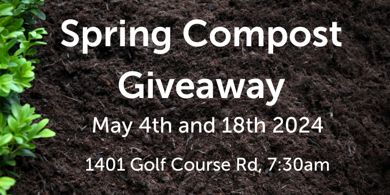 Flyer announcing the Spring Compost Giveaway