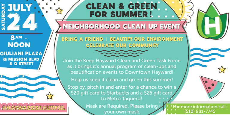 Keep Hayward Clean and Green Event Flyer