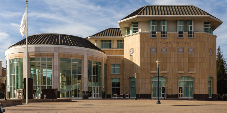 Hayward City Hall on a sunny day