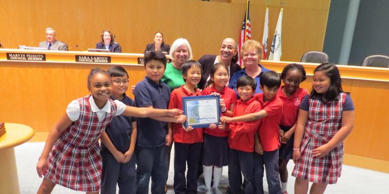 Lea's Christian School receives a 2016 City of Hayward Environmental Award